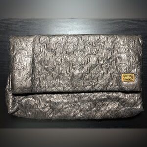Louis Vuitton Brown Textured Fabric Clutch